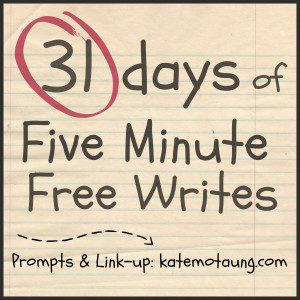 Five Minute Free Writes button