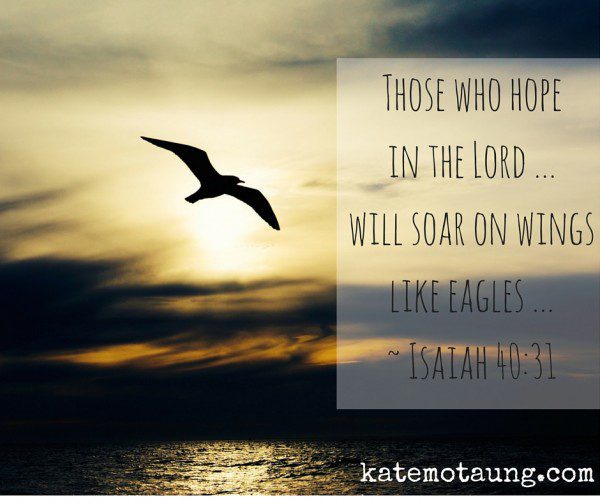 Those who hope in the Lord ... will soar on wingslike eagles ... ~ Isaiah 40_31